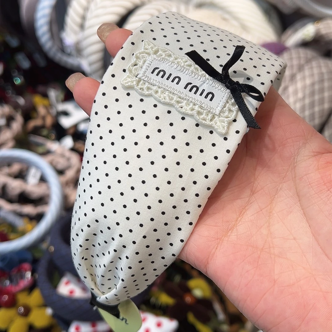 布艺铁合金白色发箍