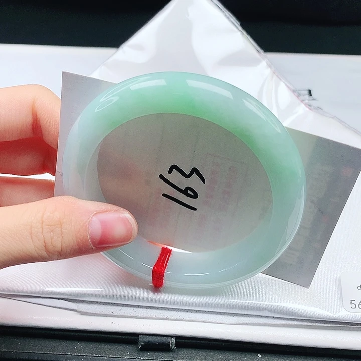 翡翠手镯未镶嵌缅甸天然a货手镯56