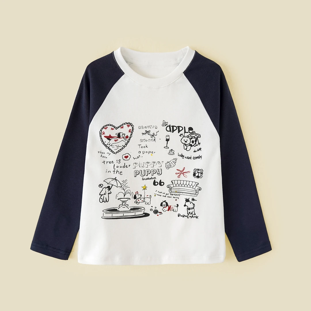 女童早秋上衣春秋洋气儿童长袖T恤宽松女中大童秋装T恤MYMQ1102