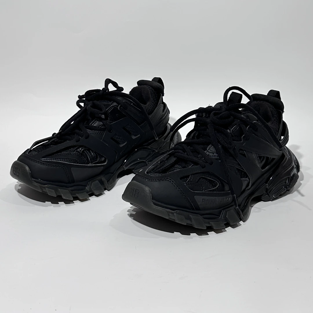 95新 Balenciaga/巴黎世家 38码 Track 黑色时尚老爹鞋/A847