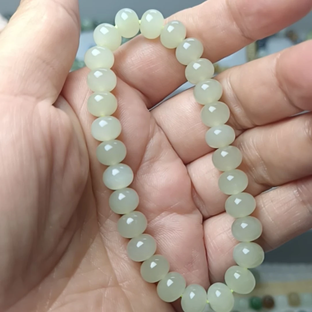 手链未镶嵌和田玉（糖玉）
