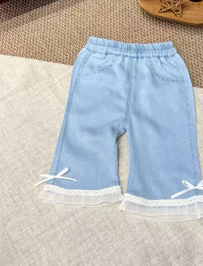 直播专属no退换 蝴蝶结牛仔裤