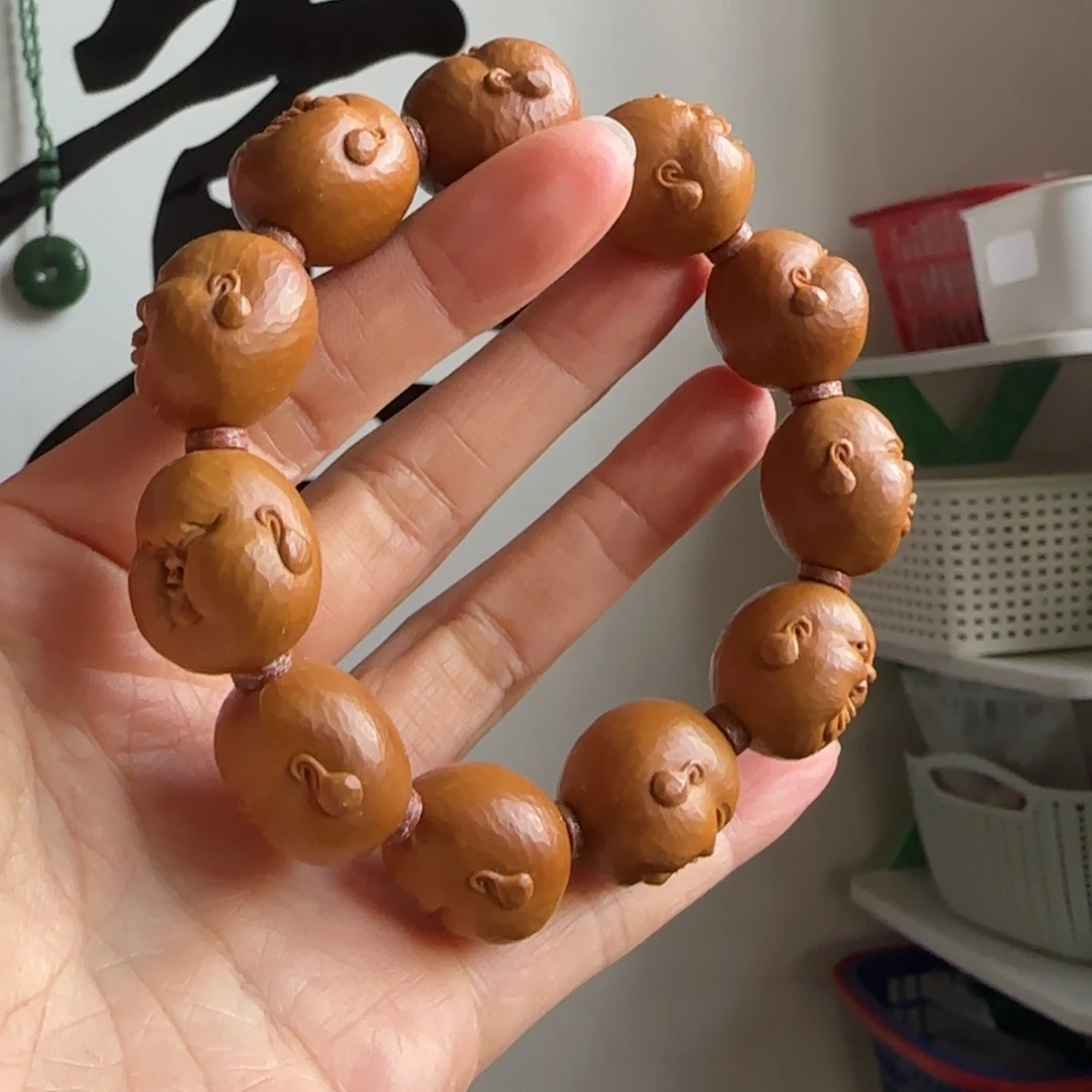 手串/手链橄榄核纯手工铁核闪刀钻石面风格百态手串