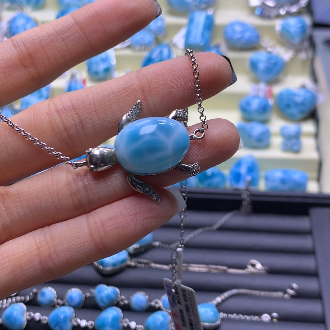 针钠钙石（海纹石）未镶嵌手链蛋面手链色差略异