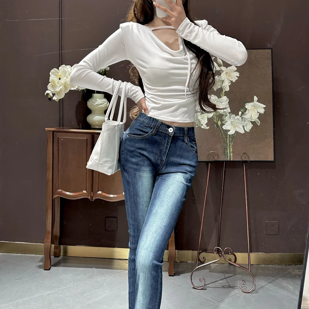 【VIP2025新款】气质显瘦百搭牛仔裤4652