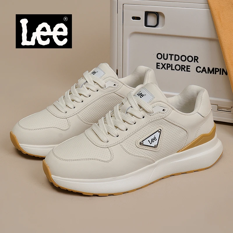 Lee上班通勤白色男鞋男式鞋子男款爆款2025新款潮男士运动休闲鞋