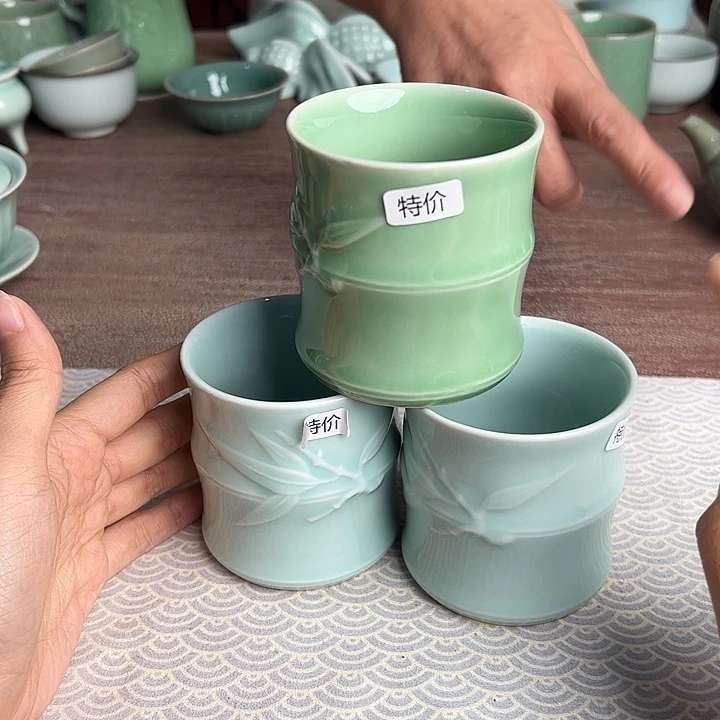 龙泉云间青瓷小米茶器