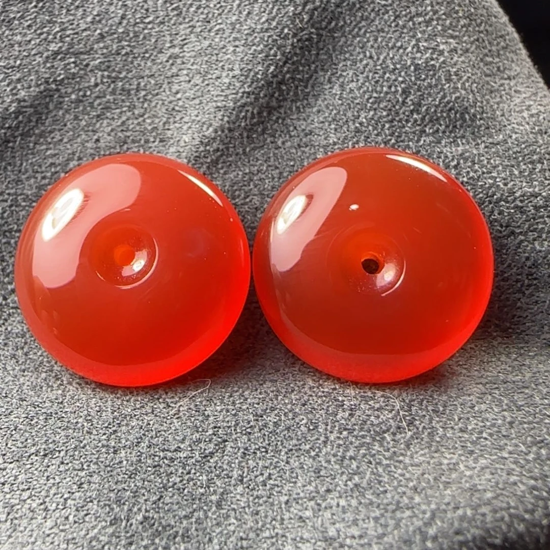 南红玛瑙未镶嵌14+冰红平安扣