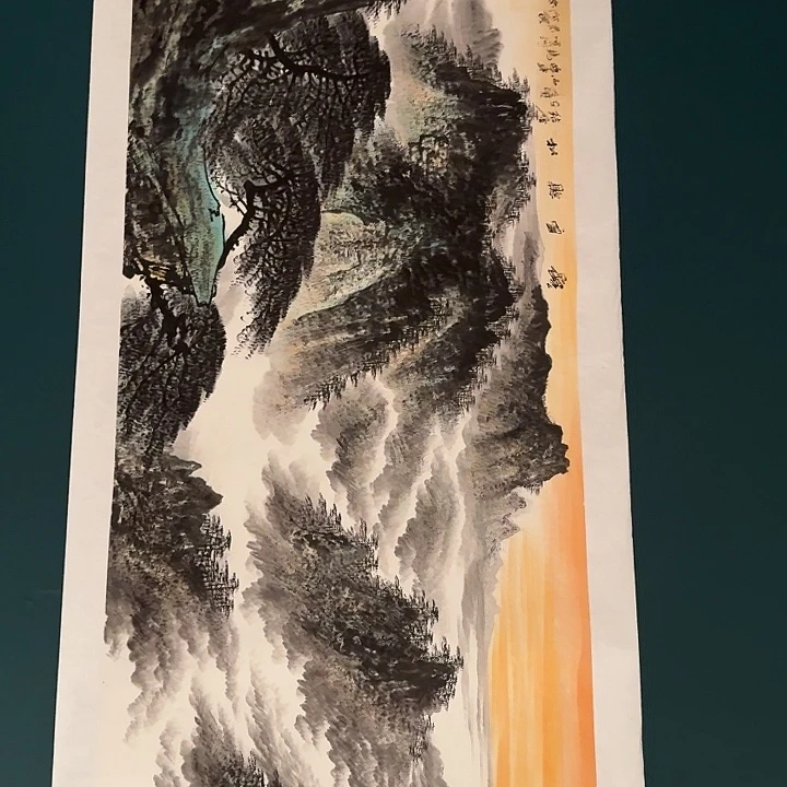 国画丁老师画作画作