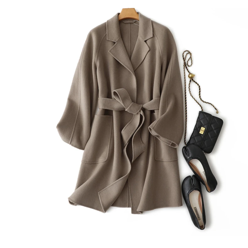 【阳光专属】藏里羊“冬日热奶茶”秋冬山羊绒插肩袖羊绒大衣SZ021