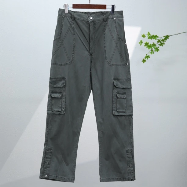 潮牌运动百搭多口袋直筒工装裤1779-A-1-4