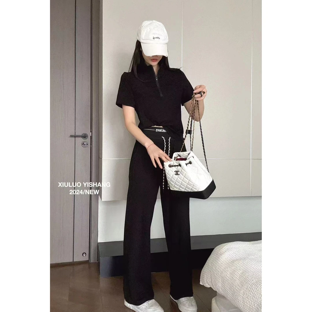 晶姐-12373欧货女装春夏季简约韩版网红春夏洋气时尚百搭两件套