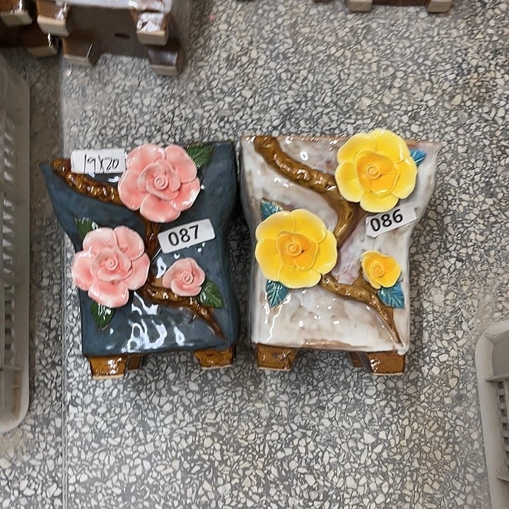 紫砂花盆粗陶材质多肉花盆