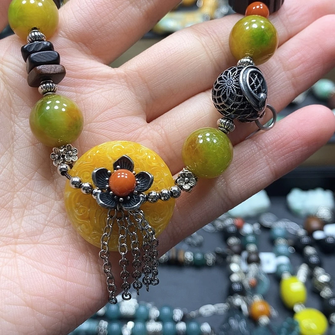 般***若翡翠未镶嵌手链手链