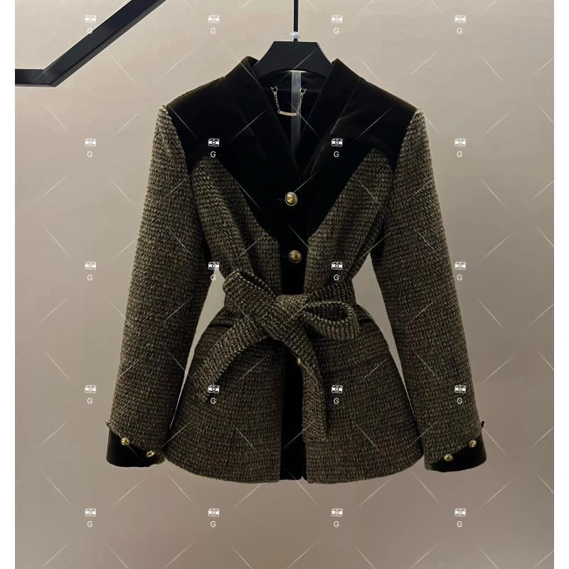 秋冬气质小香风时尚设计师中长款羽绒服 GS-57656