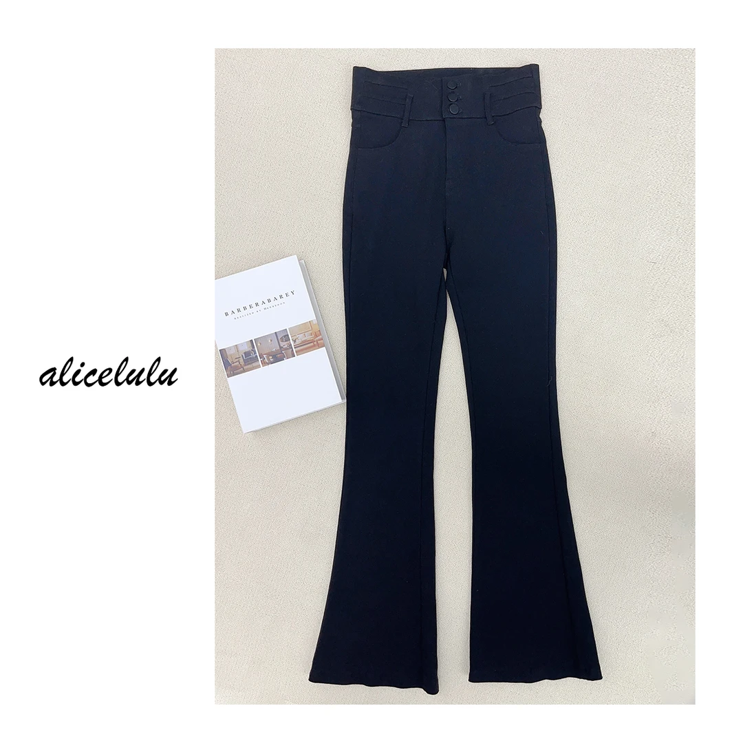 1 ALICE “漫画腿”休闲裤 优雅微喇 高腰时髦 S621832T