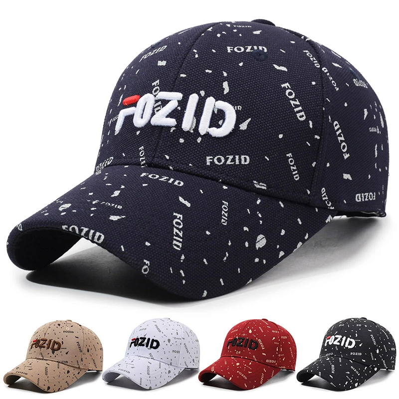 迪芬乐-FOZID大头围男女防晒印字字母时尚男女休闲硬顶刺绣棒球帽