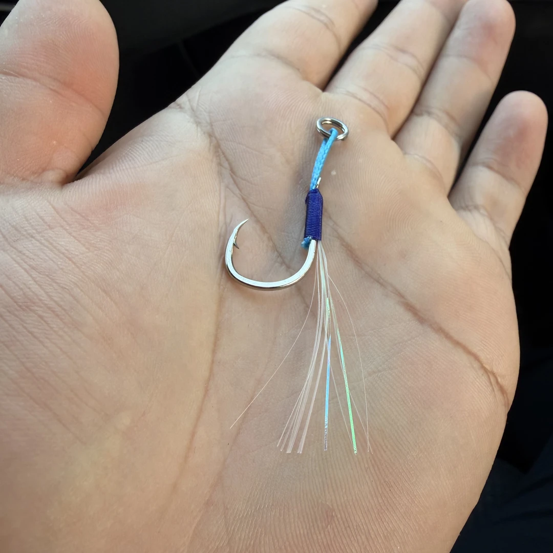 【长明蓝色】加强型铁板钩适合海钓淡水大物巨物手工绑线鱼钩