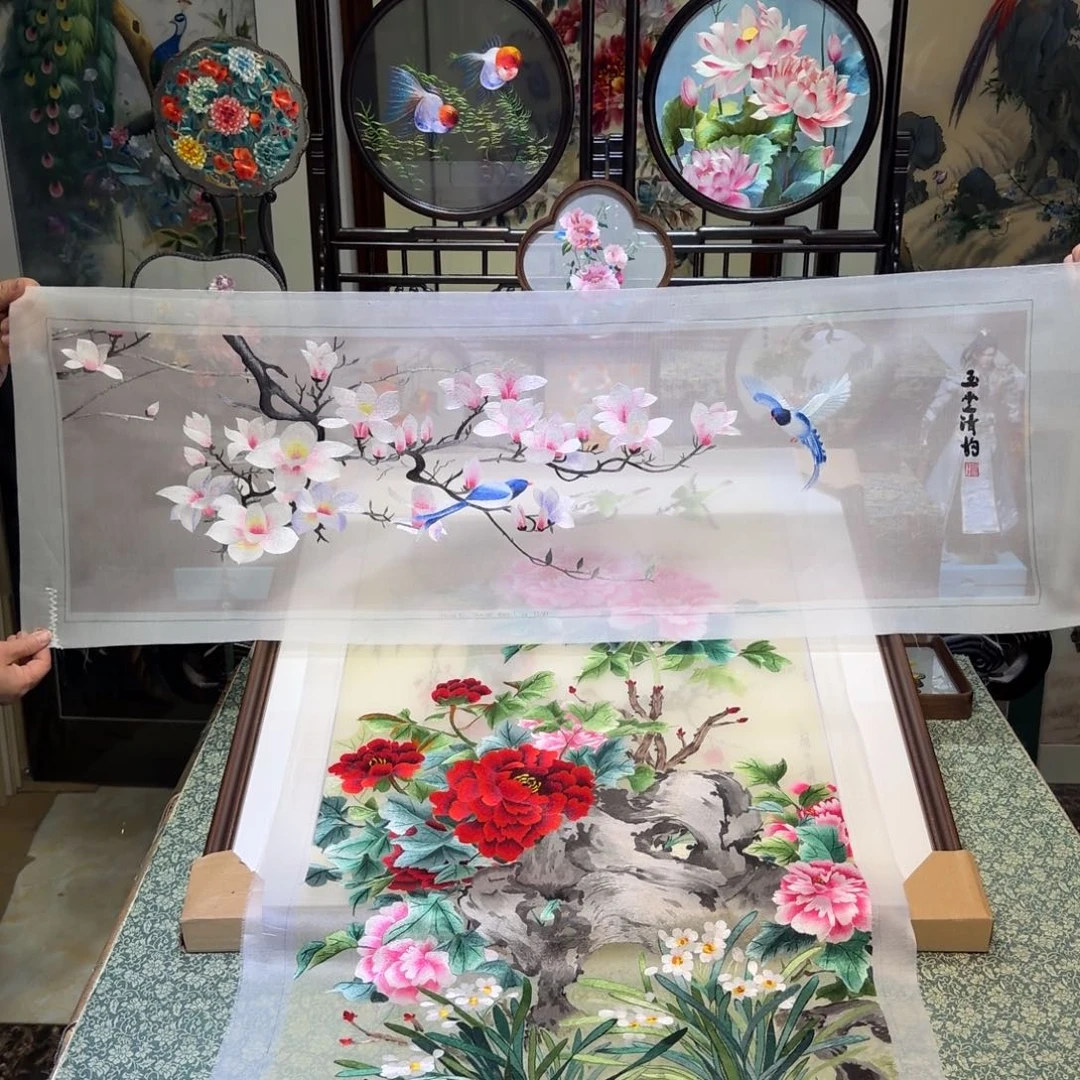 刺绣手工苏绣工艺单面绣片