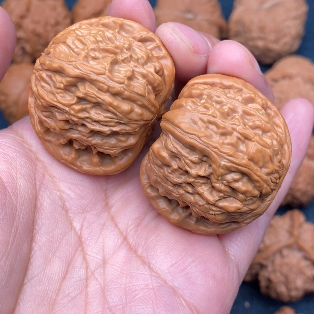 文玩核桃把件缘*40球白精配