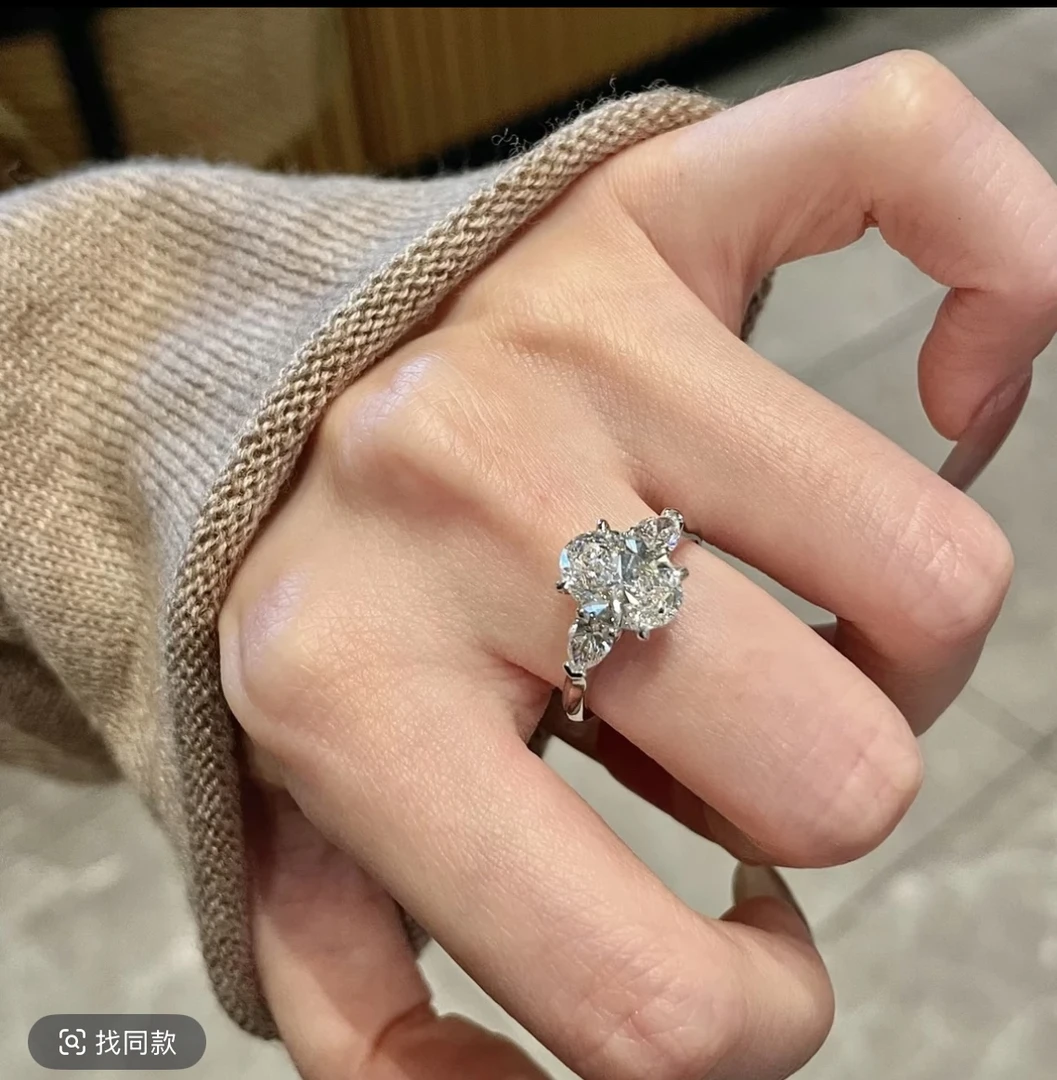 【南非优品】DIY 2.0CT 三生石蛋面女戒气质