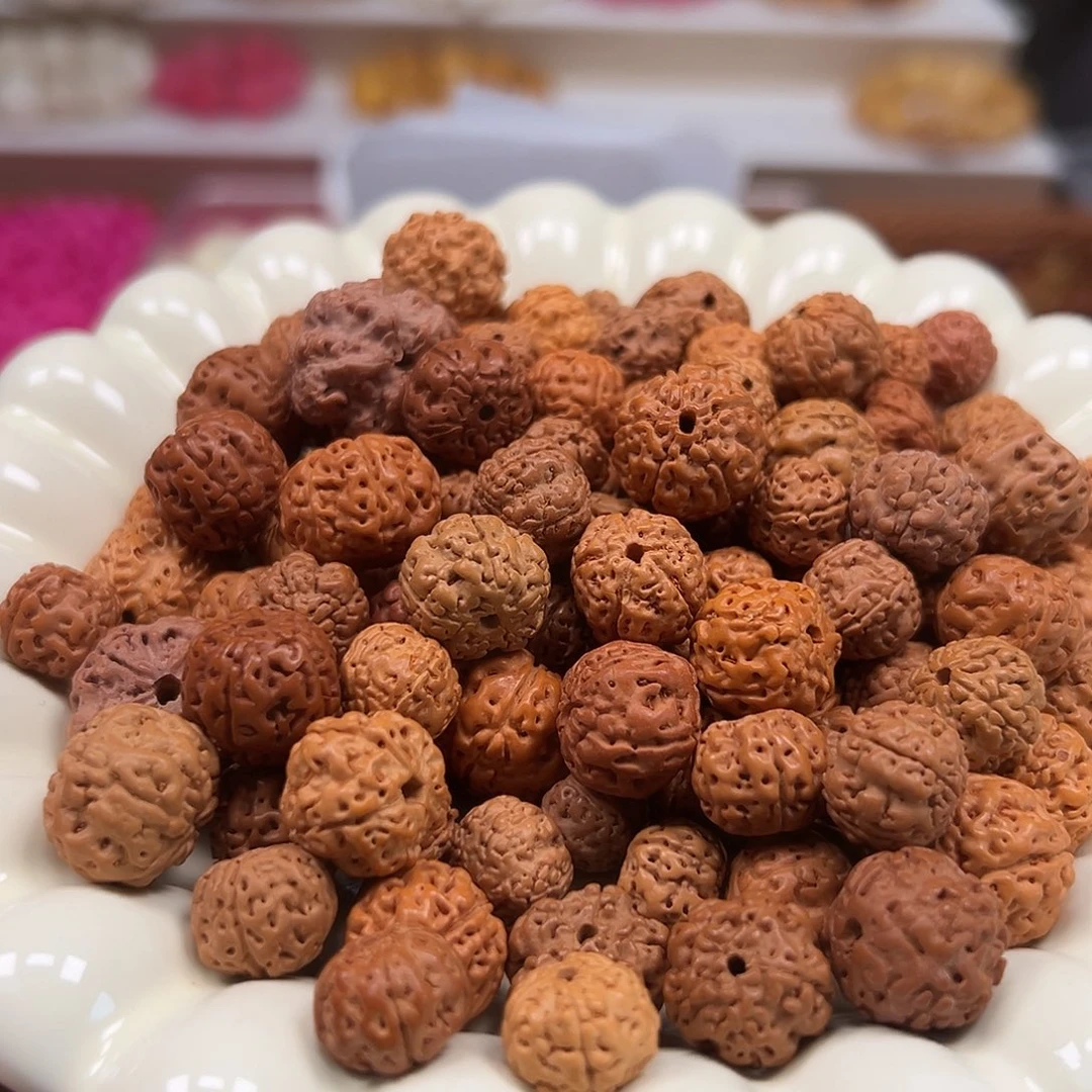 菩提根/象牙果手串微瑕大小混金刚300颗