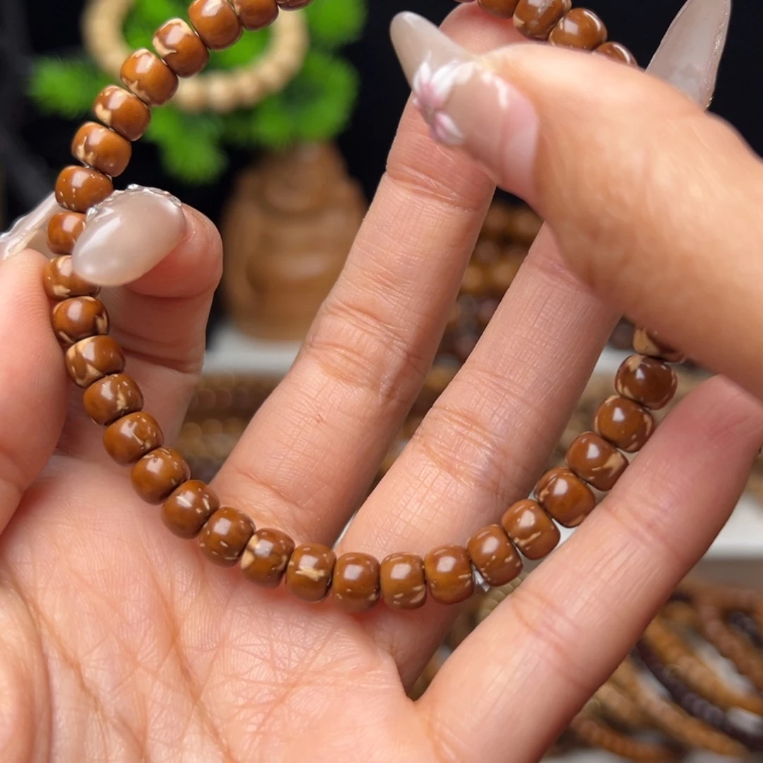 蓝***舍手串紫金鼠卡6.6实心花皮纯肉