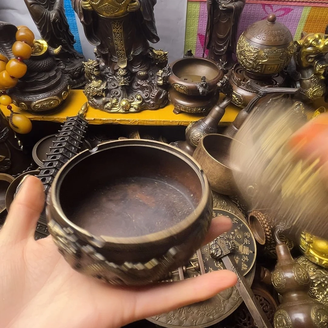 原矿风磨铜精美聚宝盆