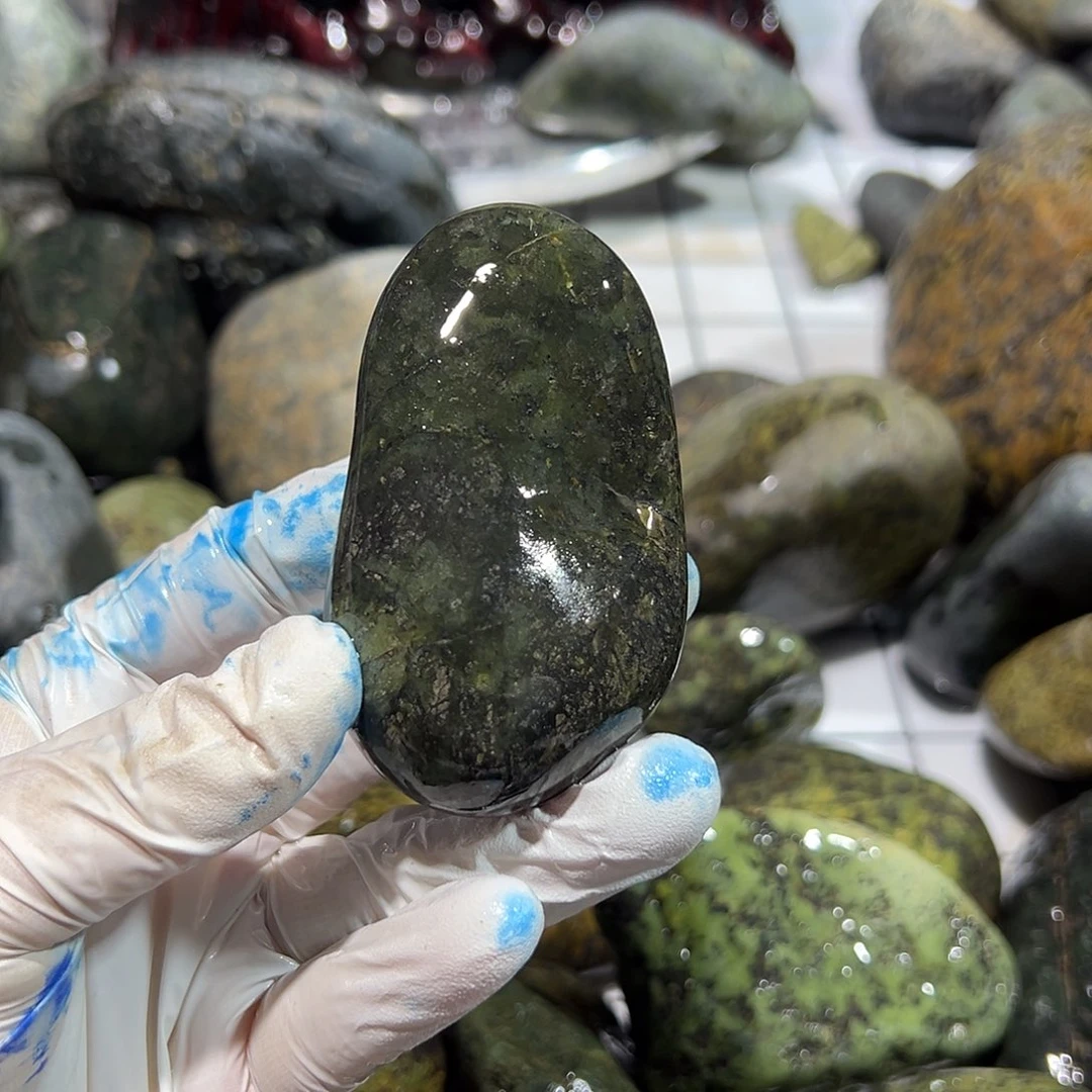 合金蛇纹石玉西藏藏玉药王石*‍****