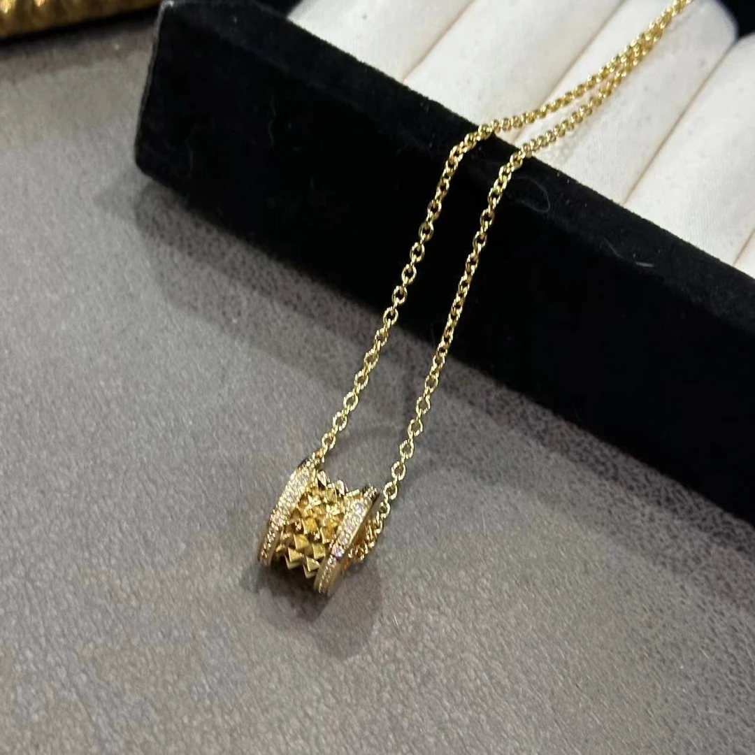 铜合金项链 金色弹簧小蛮腰项链-67274