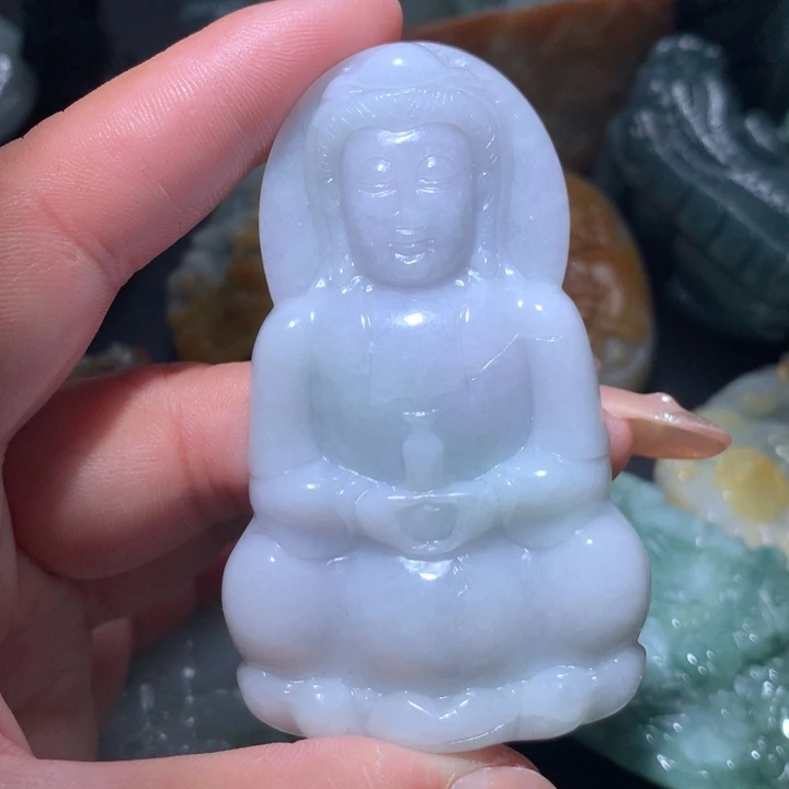 翡翠未镶嵌颈饰保真天然A货翡翠