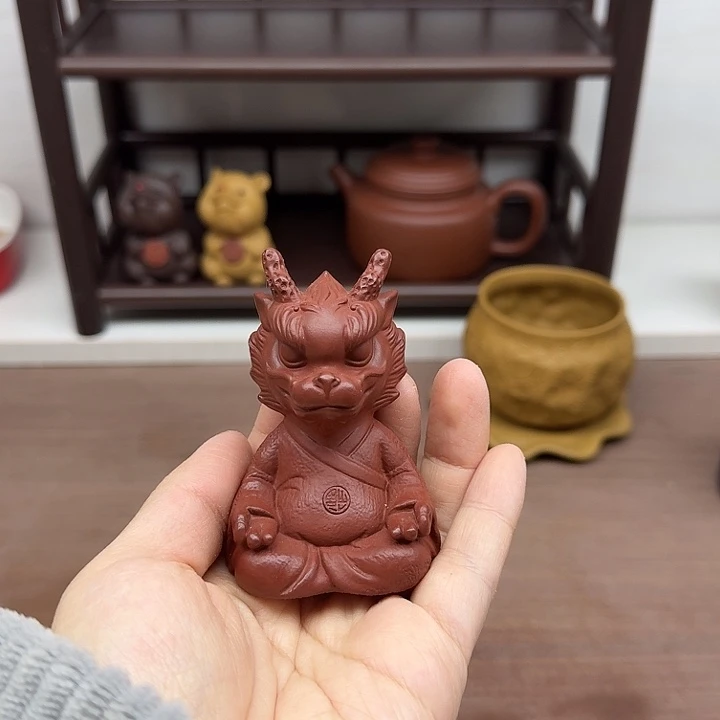 茶案朱泥小龙人茶宠