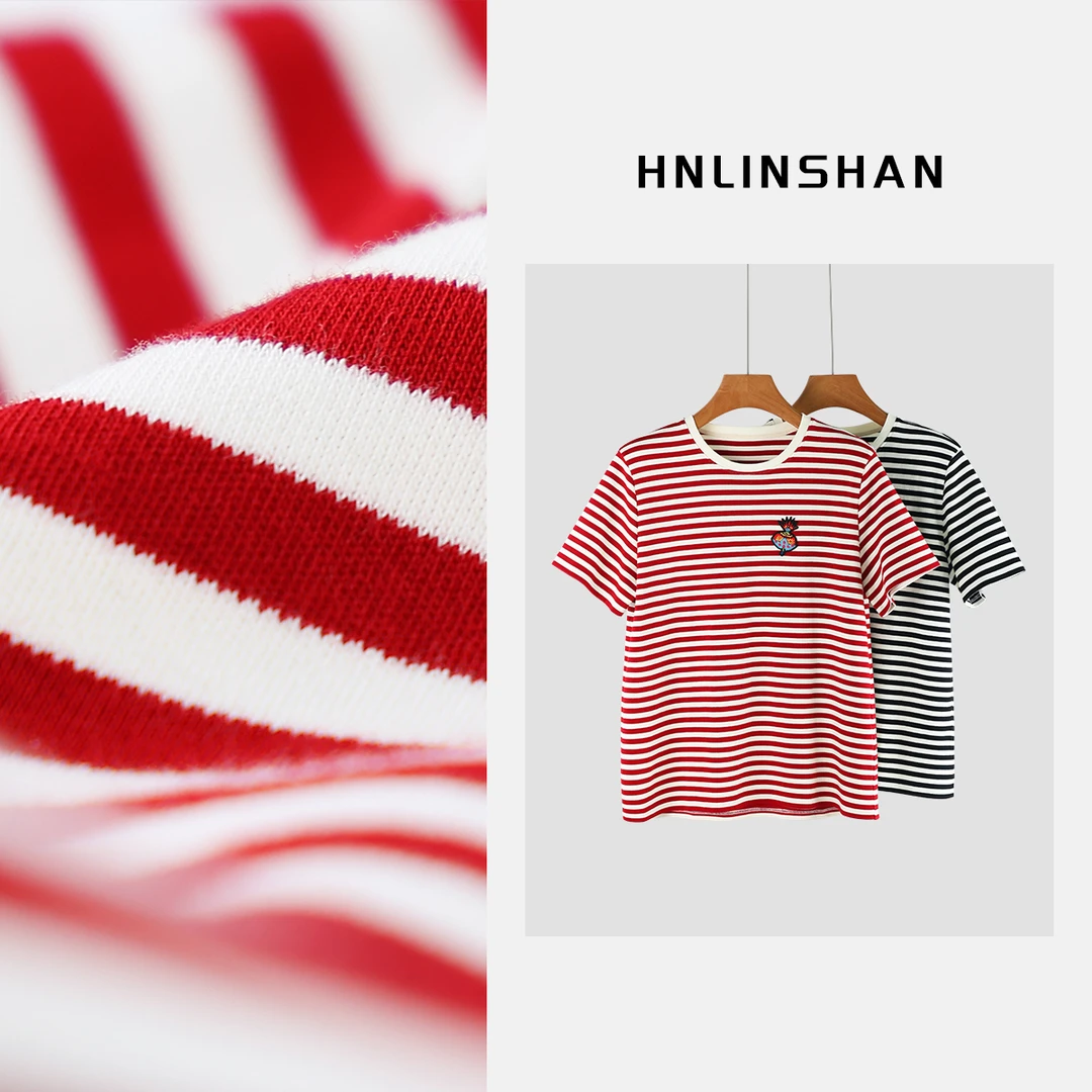 【剪纸】2025春季新款对条全棉T恤BCS8001