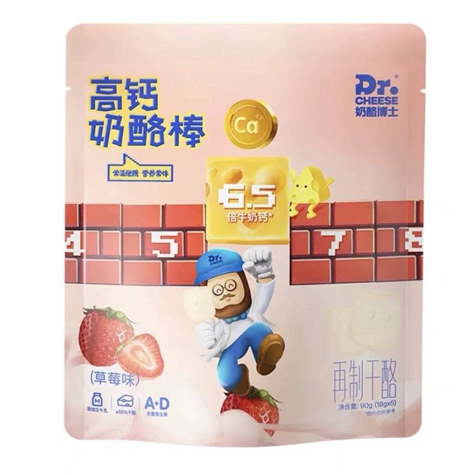 奶酪博士高钙奶酪棒草莓味90g*4