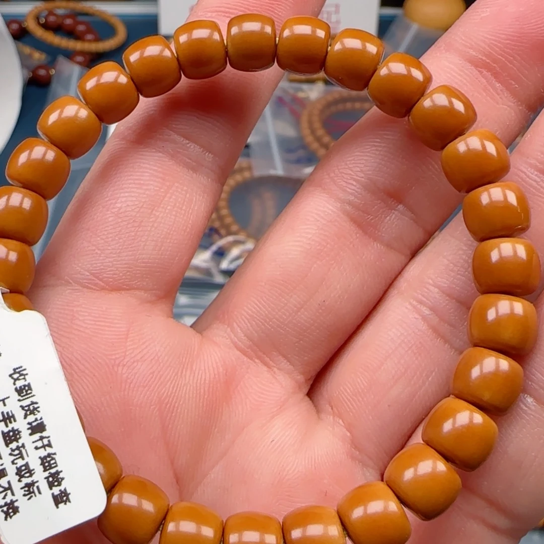 橄榄核手串老挝SSS级核尖极限弧尺寸8.1