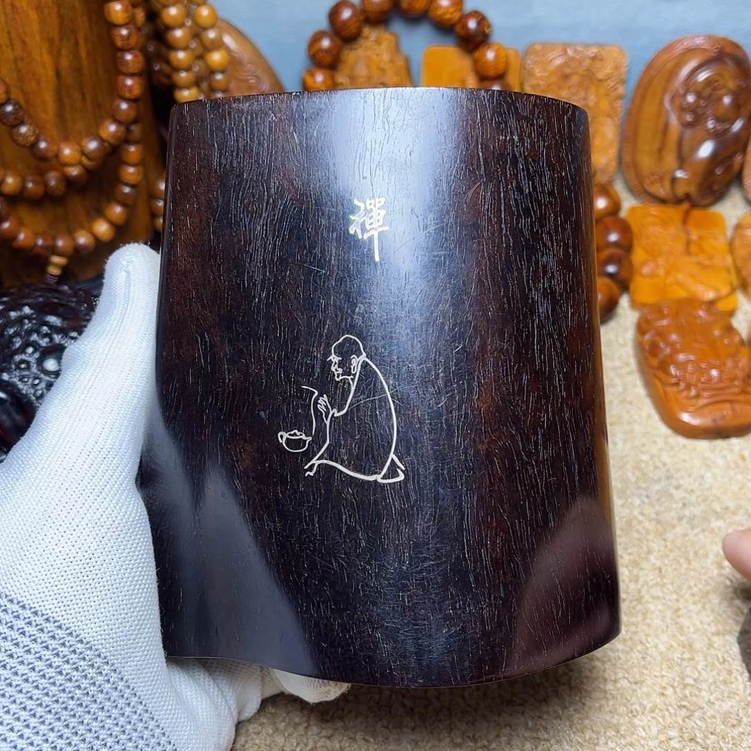 檀香紫檀（小叶紫檀）把件陆*摆件摆件