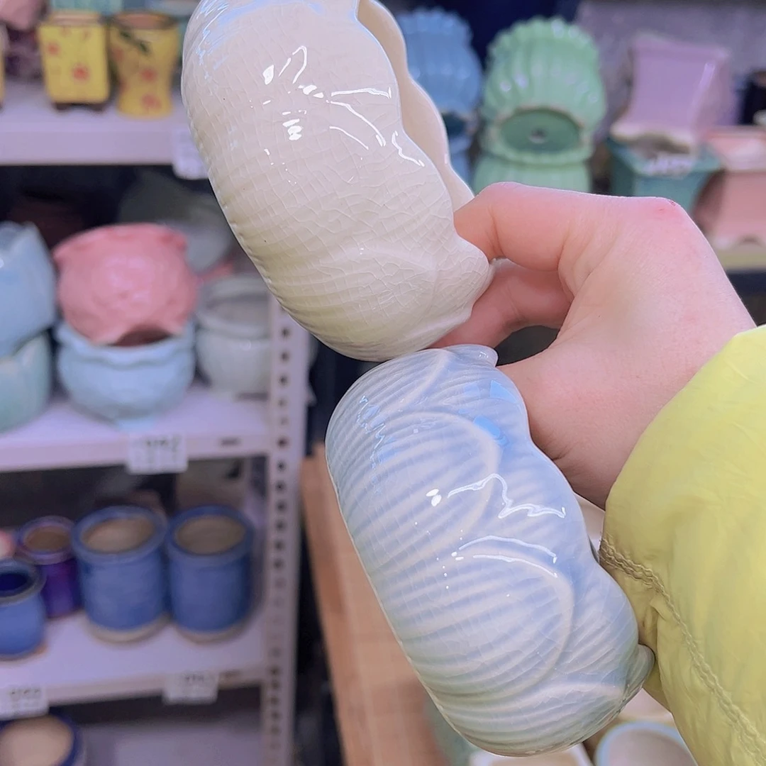 红陶陶瓷花盆当场满12包邮