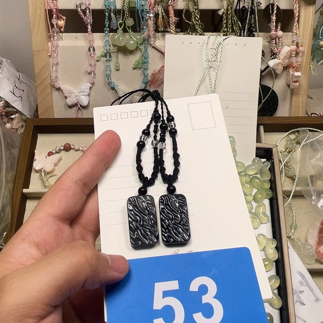 蛇纹石玉合金颈饰