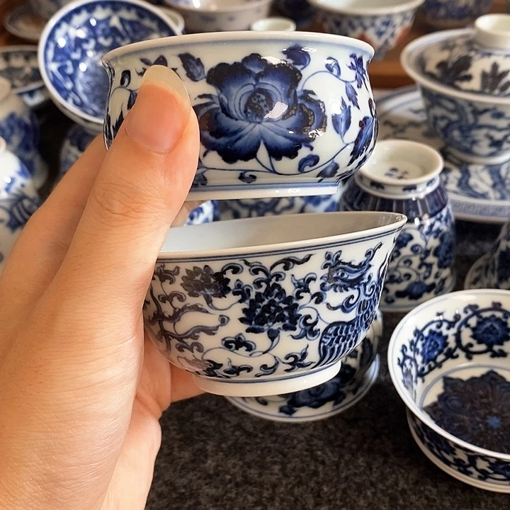 清****3凤凰主人杯牡丹炉式杯