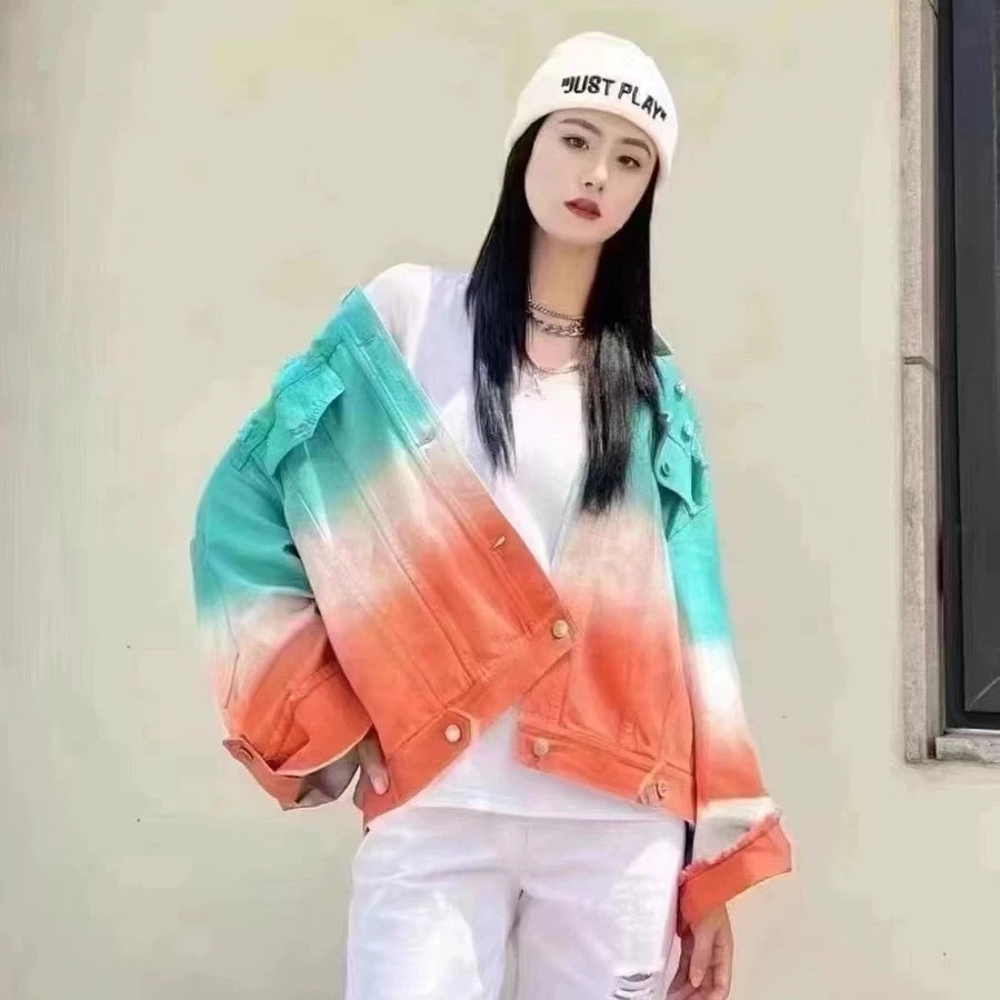 不支持退换/显瘦拼色牛仔外套5400624