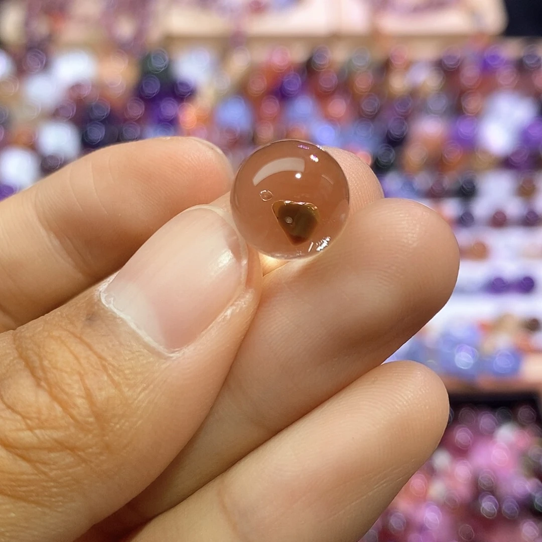 水晶珠宝半成品未镶嵌油胆单珠