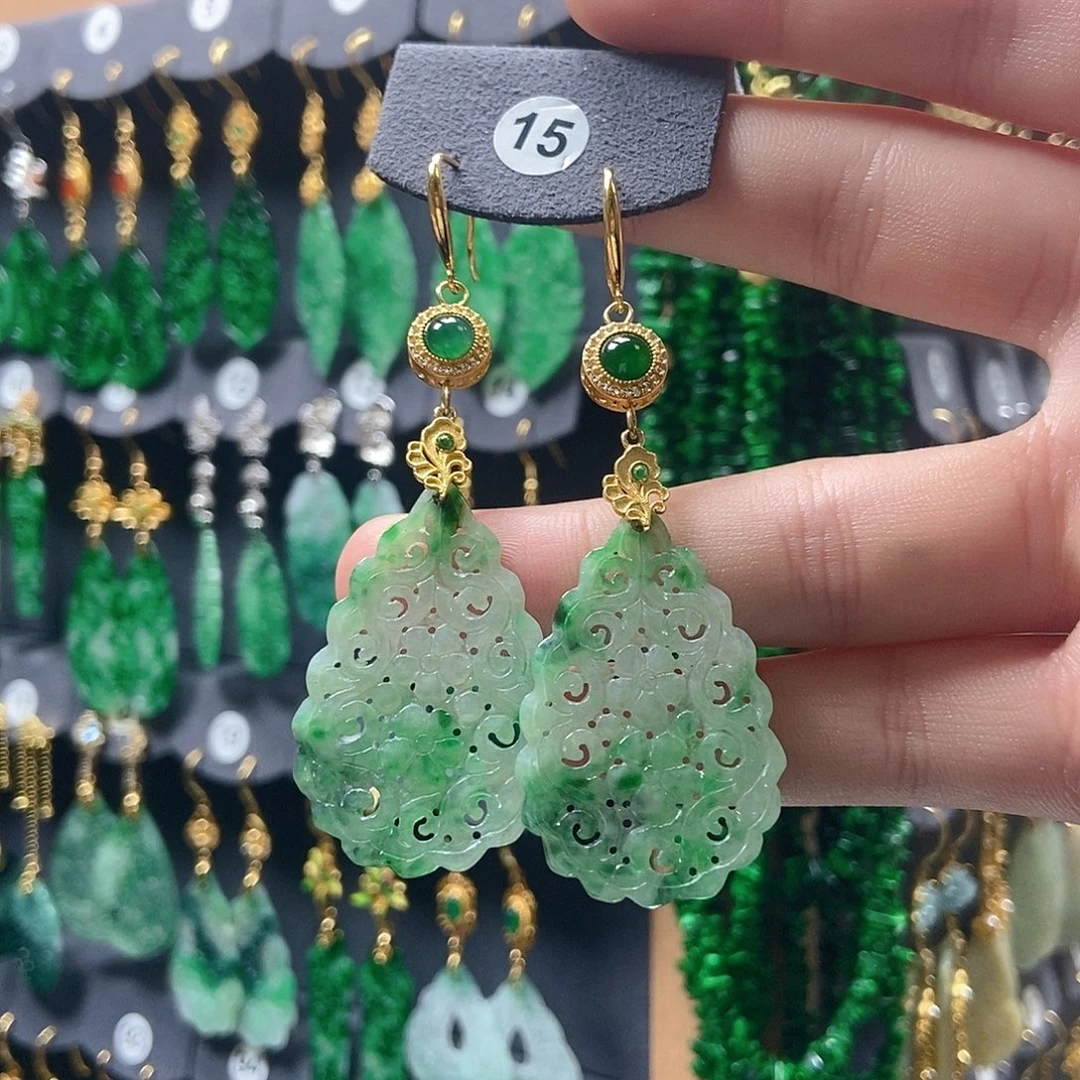 翡翠未镶嵌耳饰翡翠