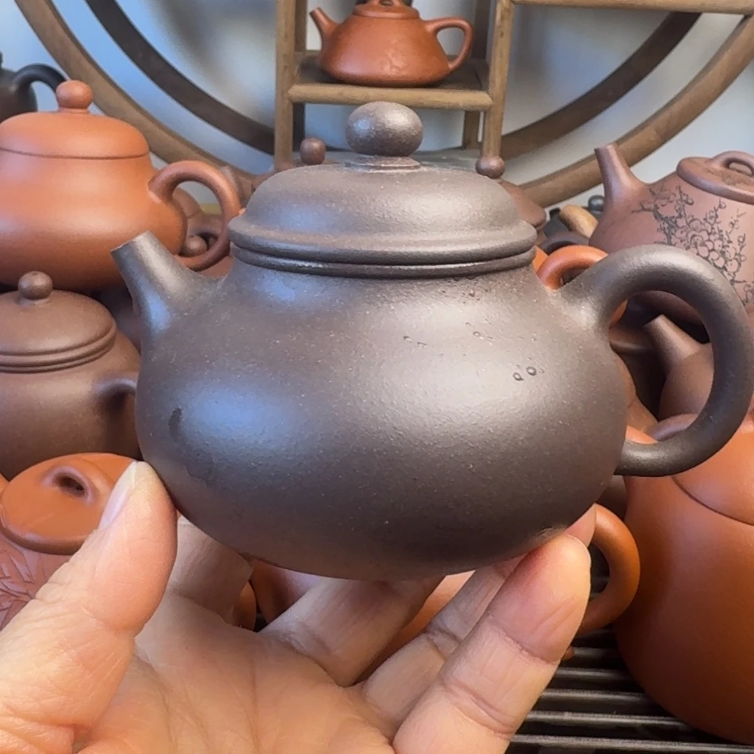 茶壶紫砂200cc容天青灰紫泥