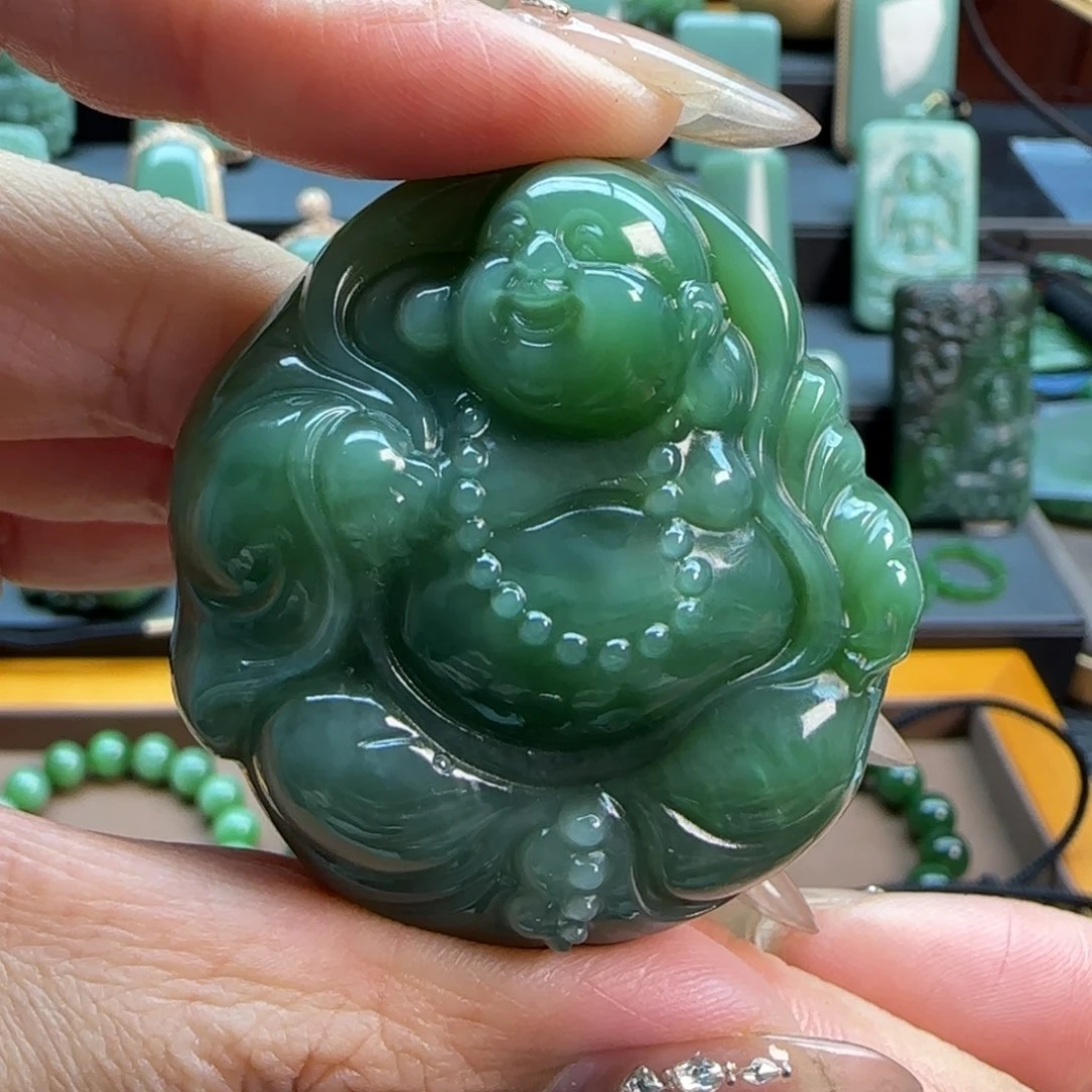 和田玉（碧玉）吊坠(不含链)未镶嵌