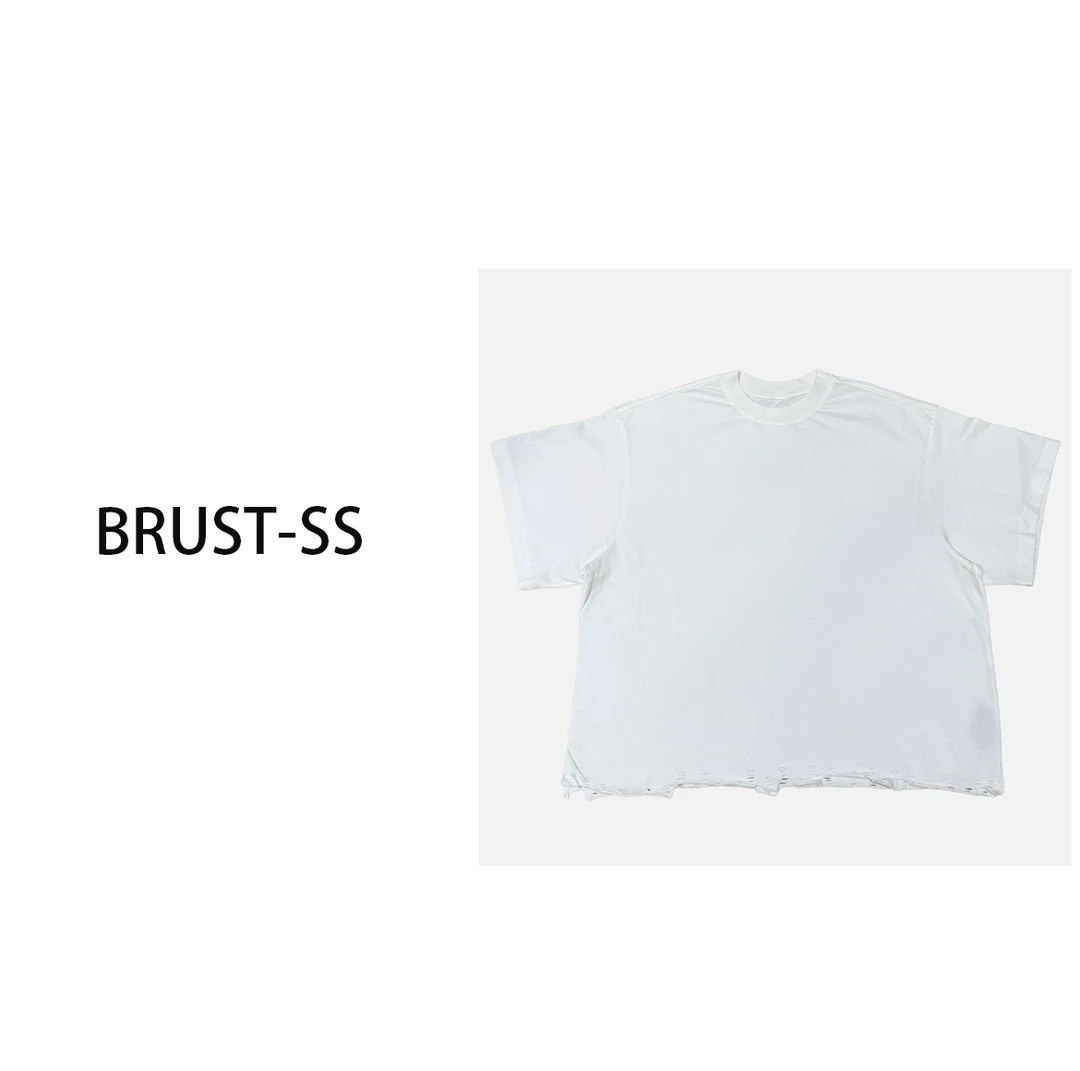 LAZYSILHOUETTE/懒散廓形纯棉重磅圆领纯色t恤