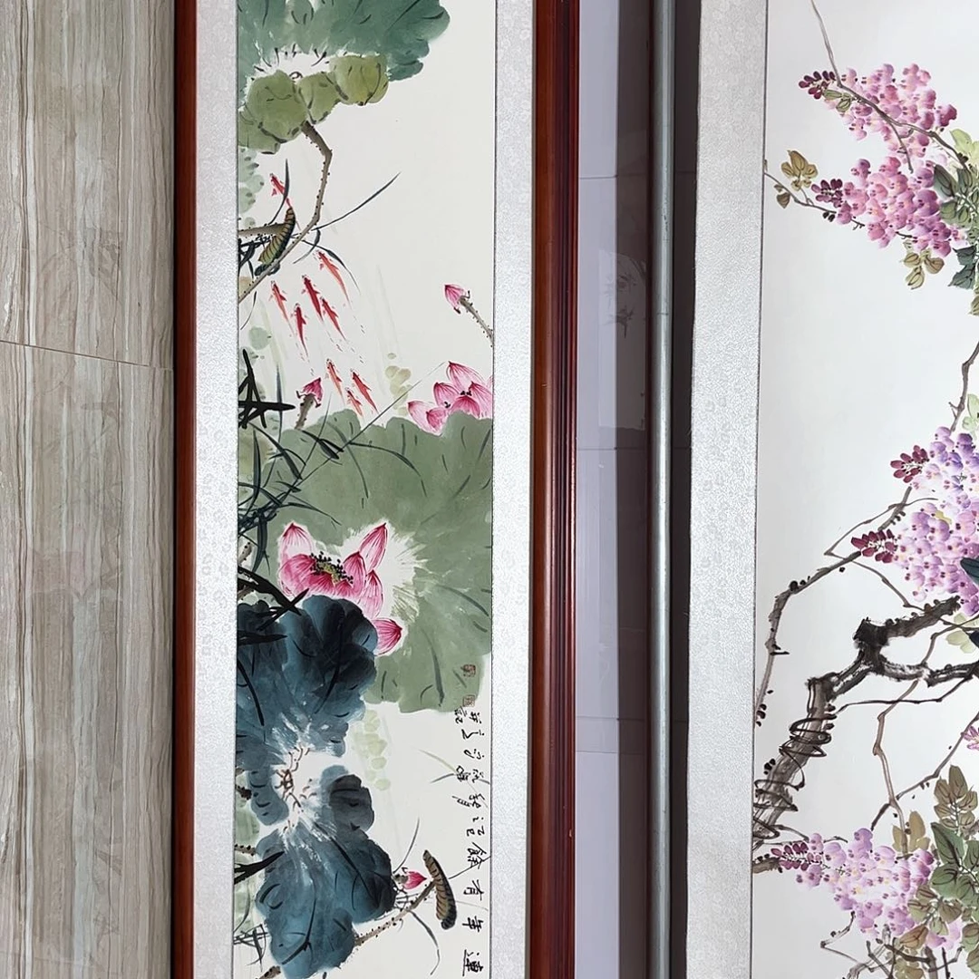 国画书画作品带框163×48