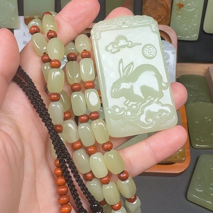 石材一物一拍生肖兔