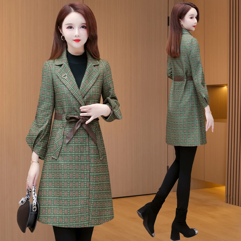 杭州意法风衣外套女款中长款2025新款春装流行爆款妈妈小香风大衣