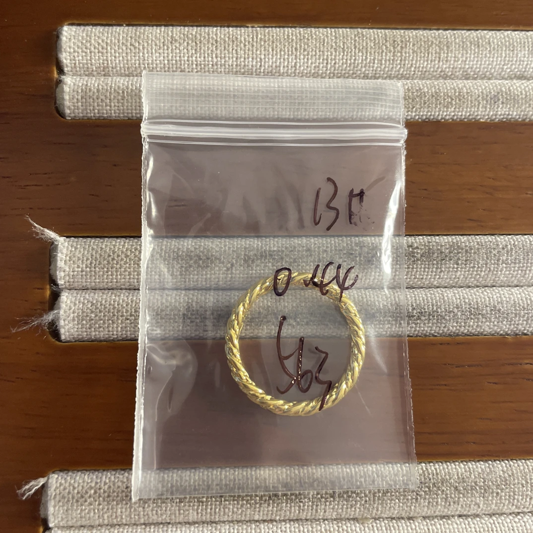 A3克重0.44 13号 麻花戒指 足金999