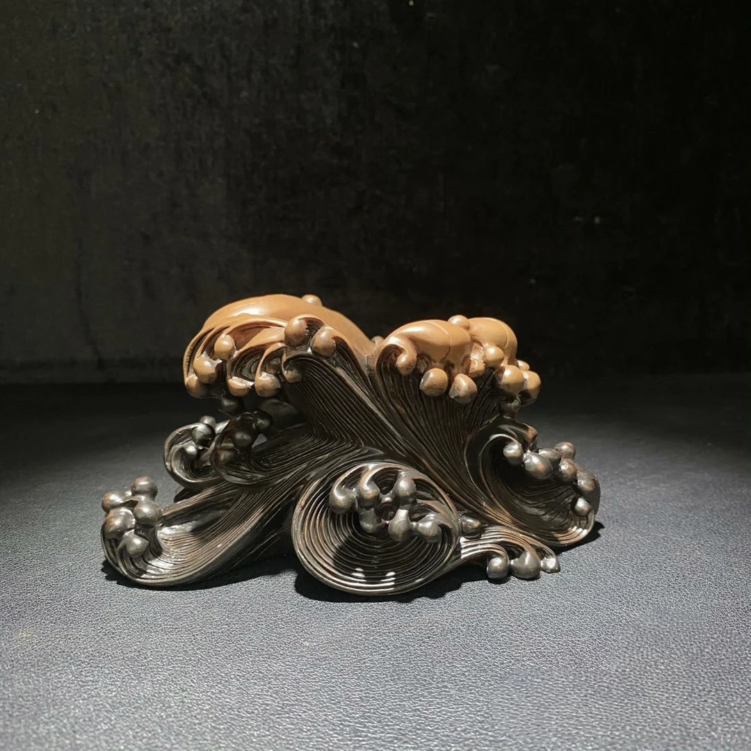 浪花奇石底座摆件树脂摆放托盘艺术创意通用工艺品石头奇石底座